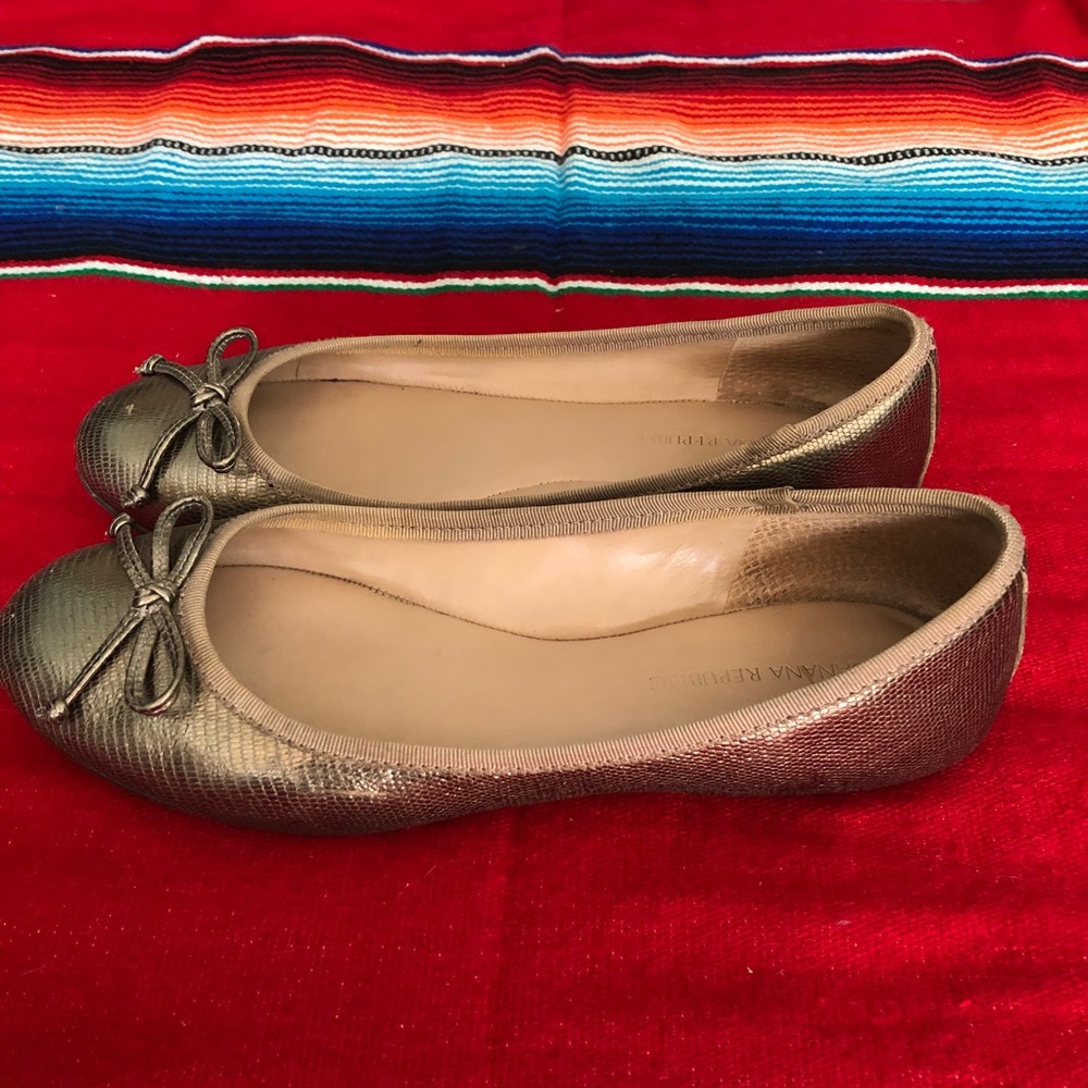 Banana Republic Ashley New Pewter Ballet Flats